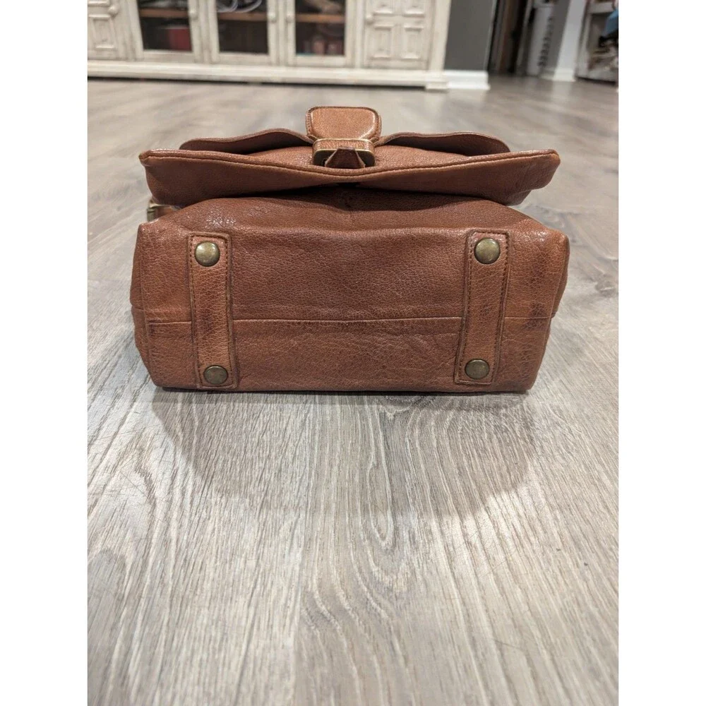 Officine Creative Brown Leather Crossbody Flap Messenger Handmade Italy Satchel
